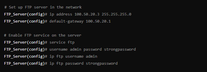 FTP Server Configuration