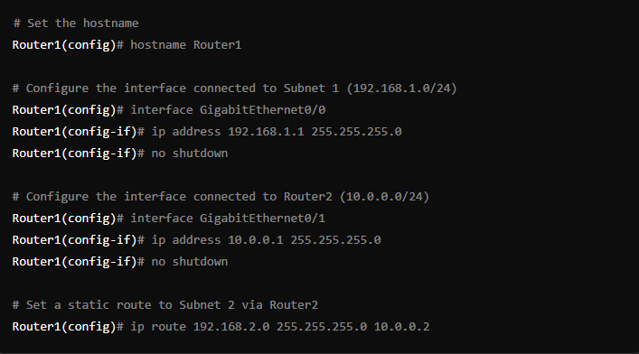 Router 1 Configuration